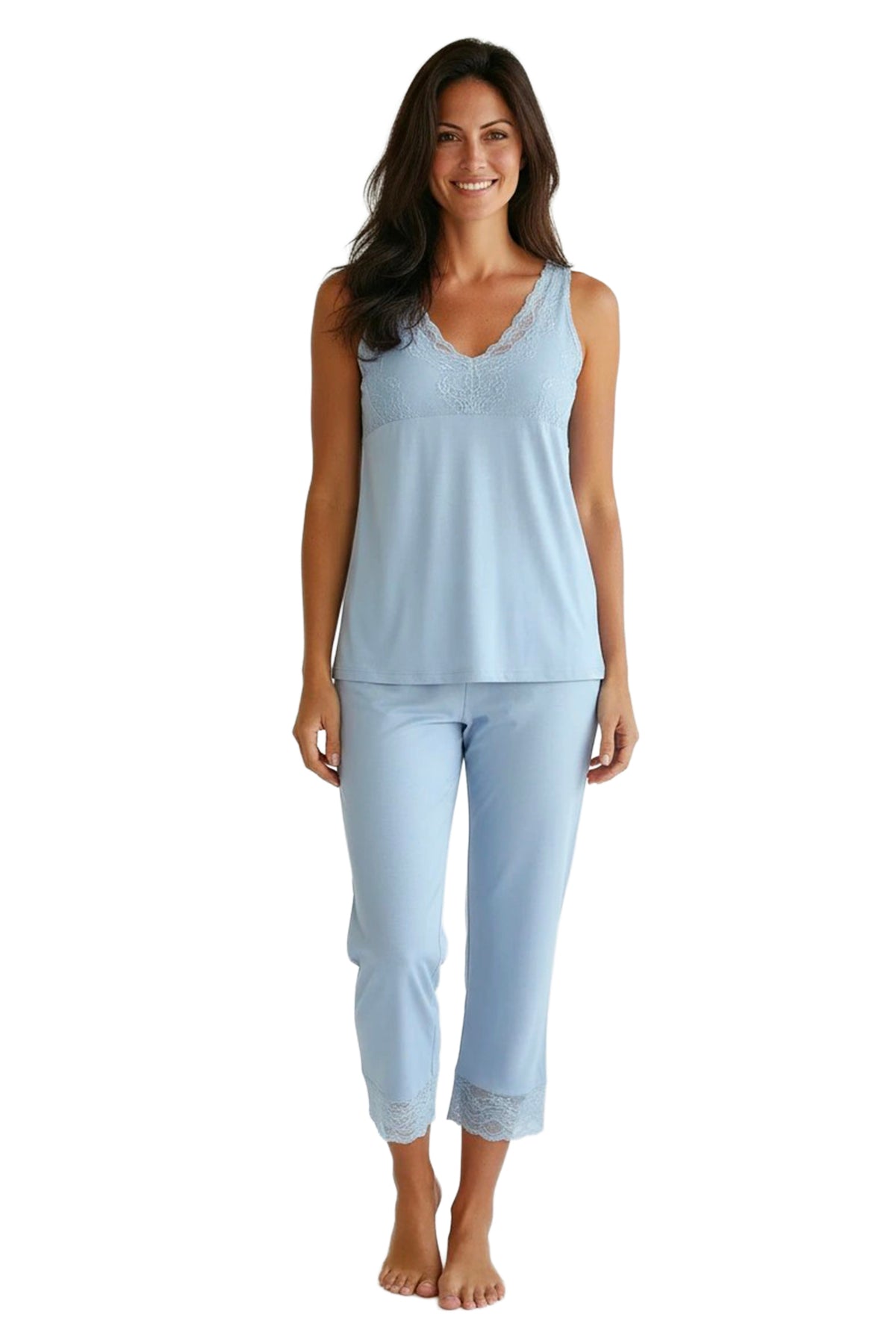 Leslie Tank Camisole Cropped Pant Set