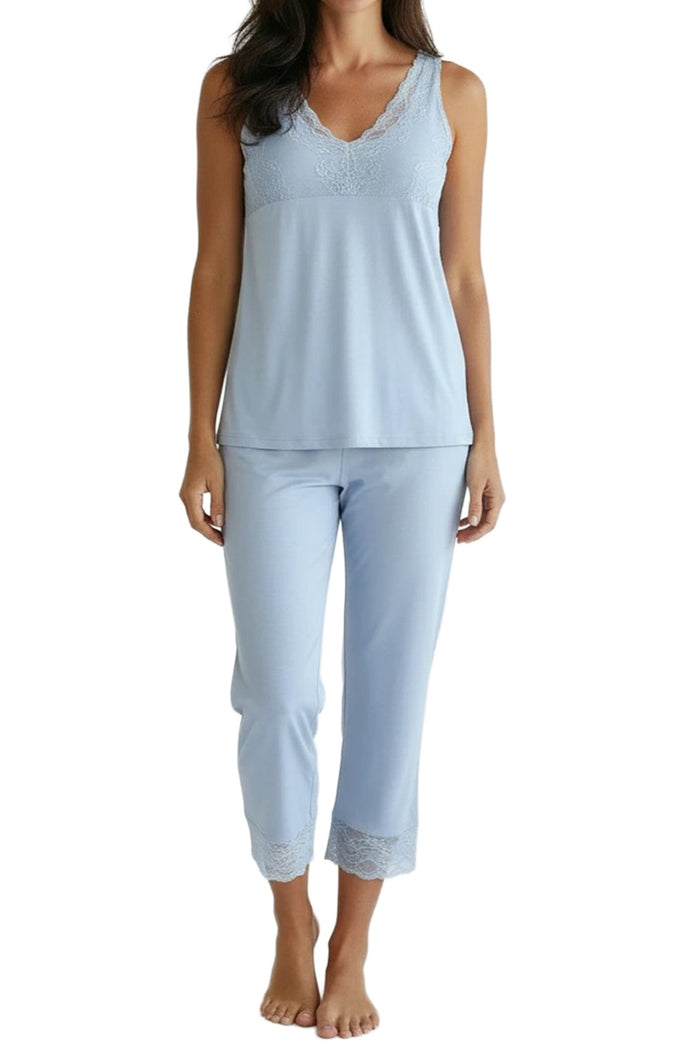 Leslie Tank Camisole Cropped Pant Set