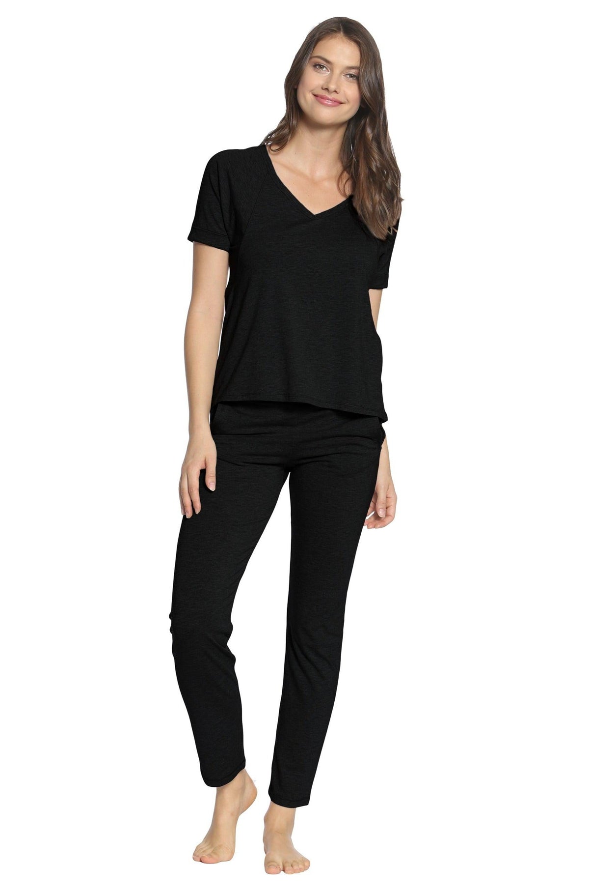 Brenda Relaxed Short Sleeve Loungewear Set - Twelve Eighty Eight Loungewear twelveeightyeight.com