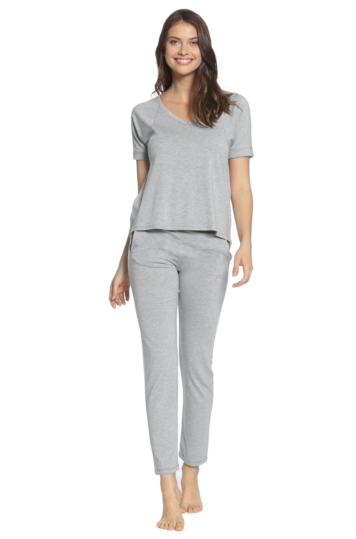 Brenda Relaxed Short Sleeve Loungewear Set - Twelve Eighty Eight Loungewear twelveeightyeight.com