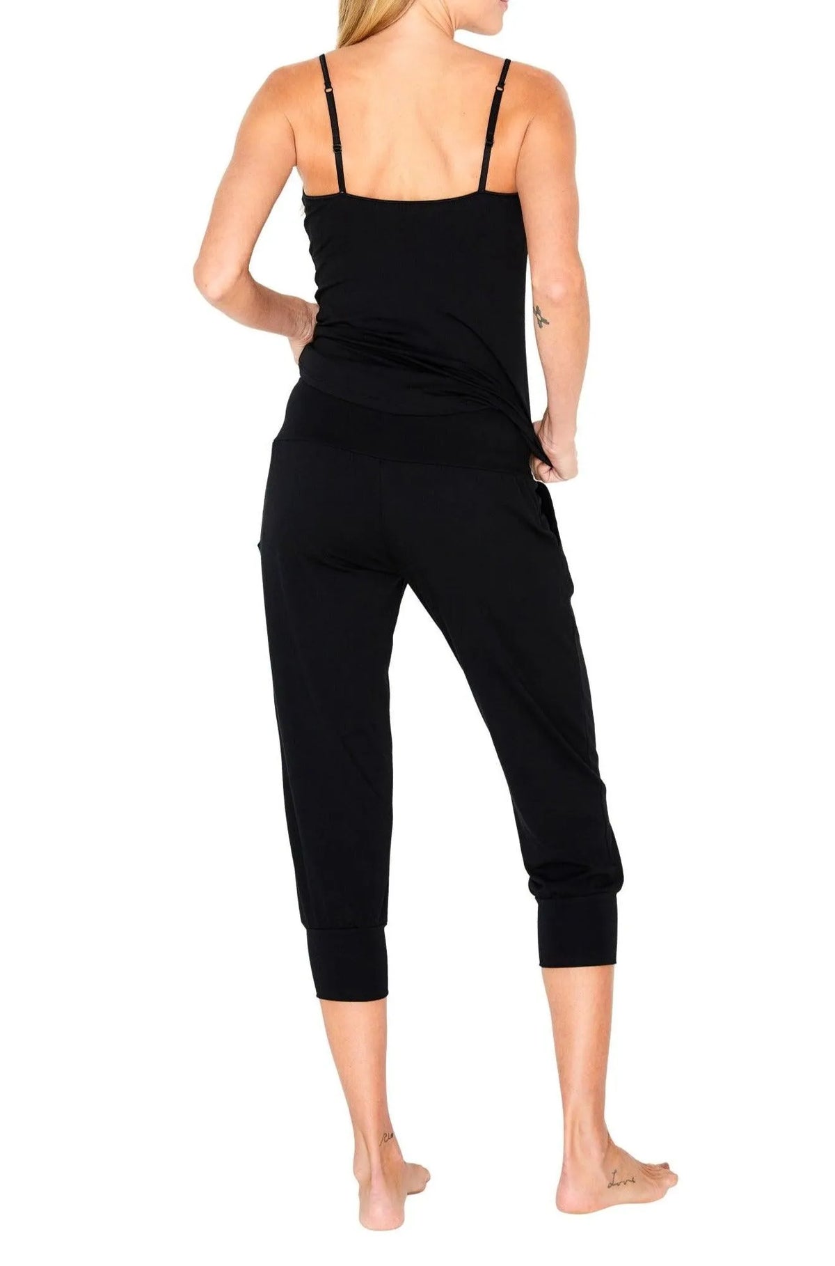 Cropped Wide Waistband Joggers - Twelve Eighty Eight Lounge Pants twelveeightyeight.com