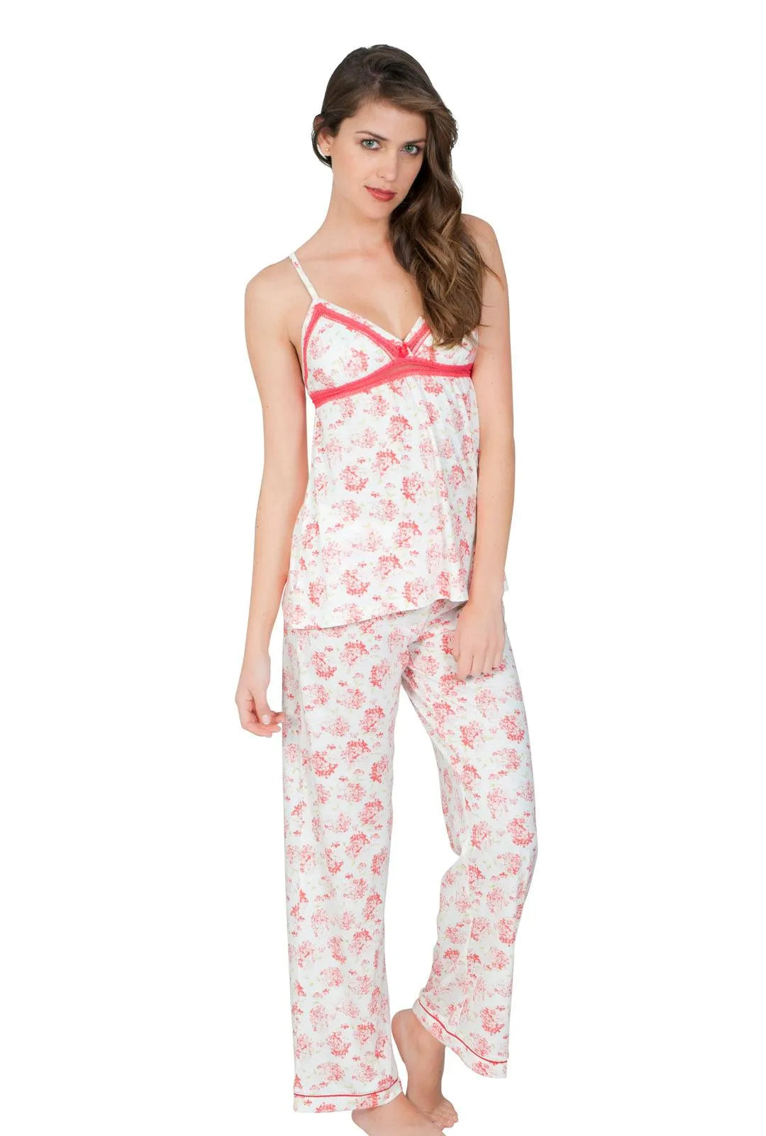 Elizabeth Spaghetti Strap Camisole Full Length Pant PJ Set - Sales Rack - Twelve Eighty Eight PJ Sets twelveeightyeight.com