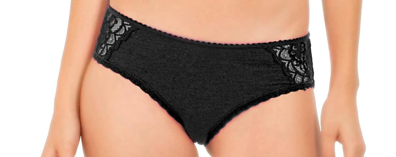 Lace Accented Pima Cotton Hipster - Twelve Eighty Eight Panty twelveeightyeight.com