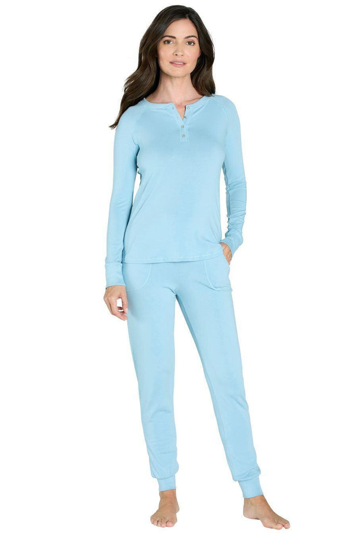 Long Sleeve Henley Loungewear Set - Twelve Eighty Eight Loungewear twelveeightyeight.com