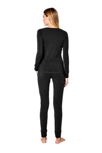 Long Sleeve Henley Loungewear Set - Twelve Eighty Eight Loungewear twelveeightyeight.com