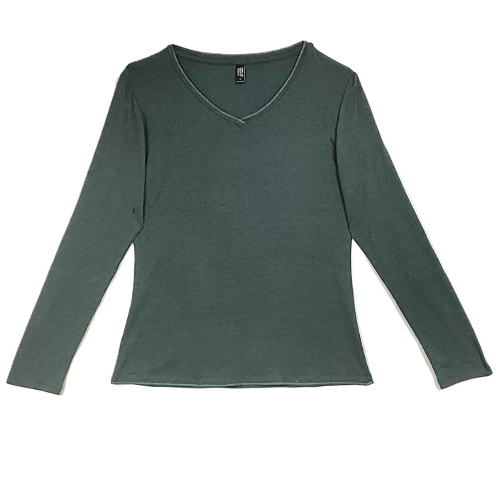 Long Sleeve V Neck Tee - Twelve Eighty Eight Layering twelveeightyeight.com