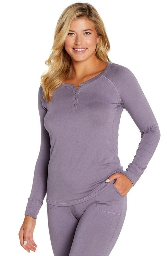 Olivia Long Sleeve Henley Tee - Twelve Eighty Eight Layering twelveeightyeight.com