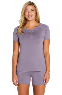 Short Henley Loungewear Set - Twelve Eighty Eight Loungewear twelveeightyeight.com