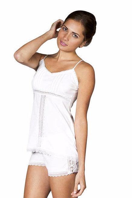 Sophie Basic Spaghetti Strap Camisole Boxer PJ Set - Clearance Rack - Twelve Eighty Eight Tap Set twelveeightyeight.com