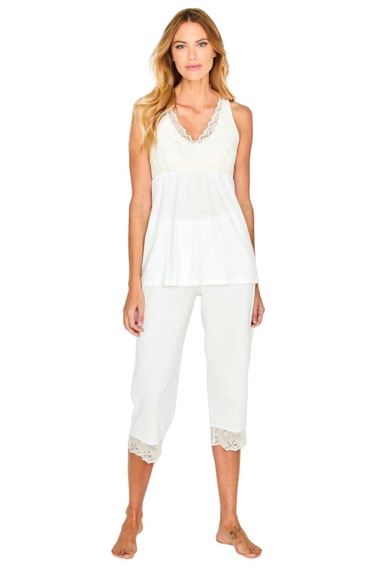 Tank Camisole Cropped Pant Set - Twelve Eighty Eight PJ Sets twelveeightyeight.com